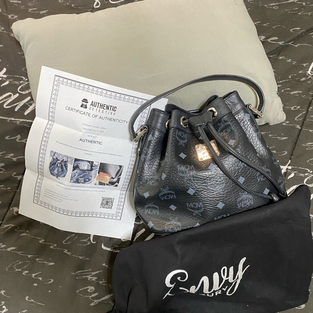 MCM Black Monogram Shoulder Bag